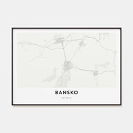Bansko Map Landscape Poster