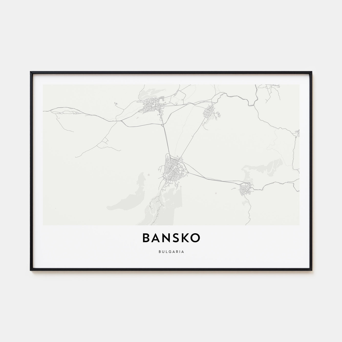 Bansko Map Landscape Poster
