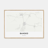 Bansko Map Landscape Poster