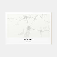Bansko Map Landscape Poster