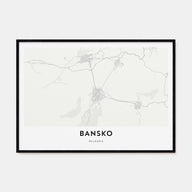 Bansko Map Landscape Poster