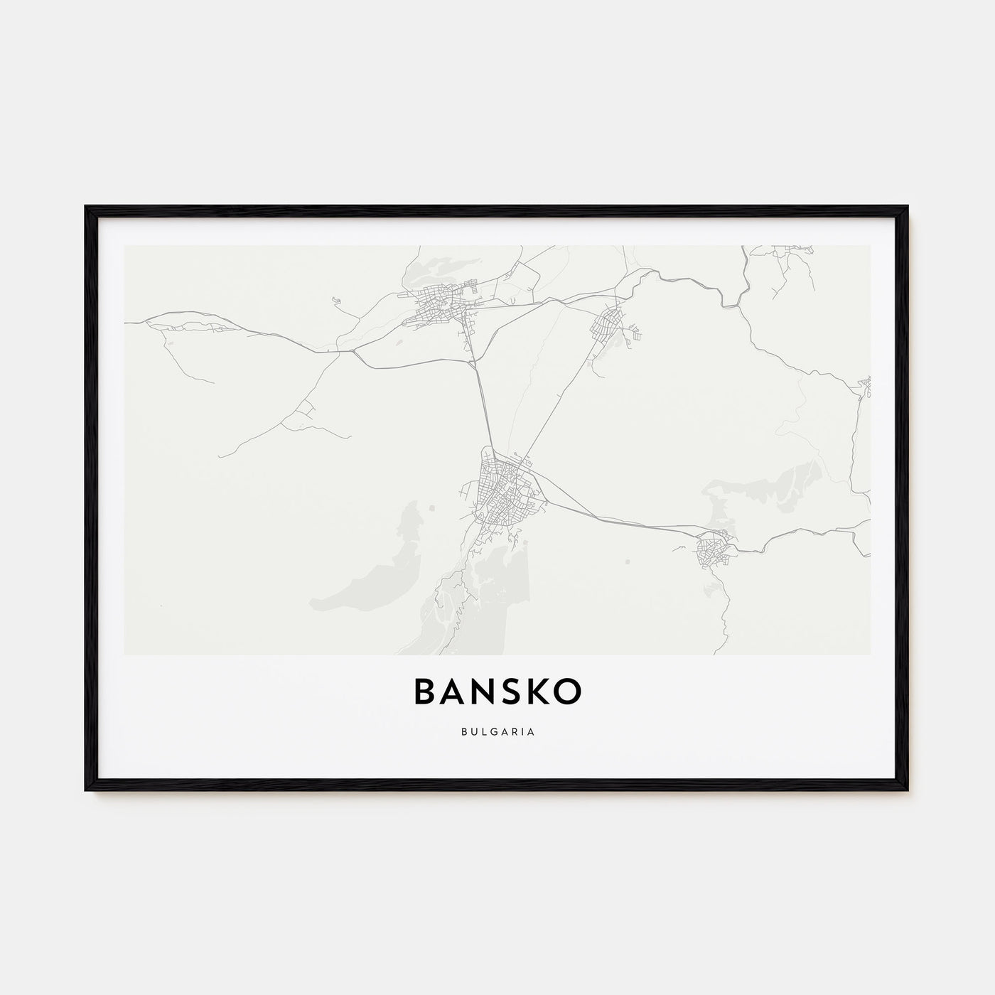 Bansko Map Landscape Poster