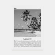 Barbados Travel B&W No 1 Poster