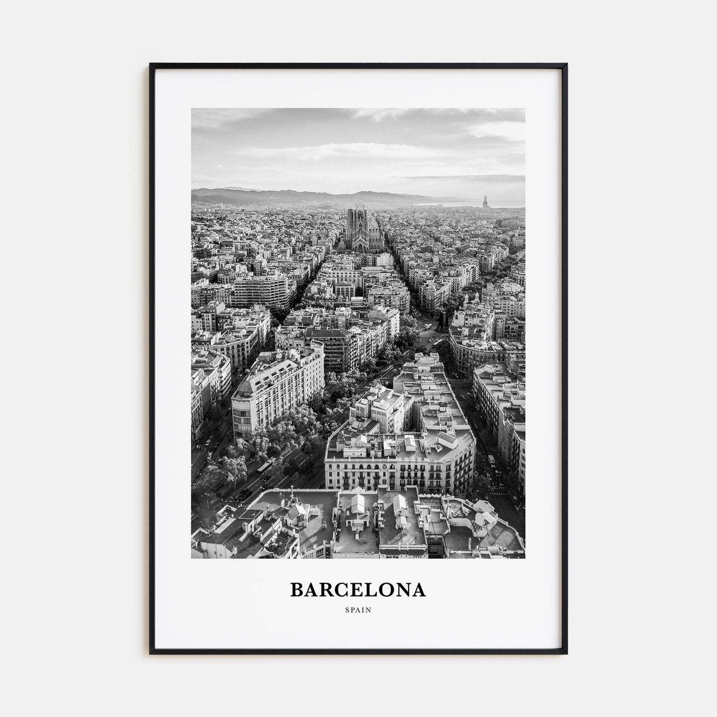 Barcelona Portrait B&W No 2 Poster