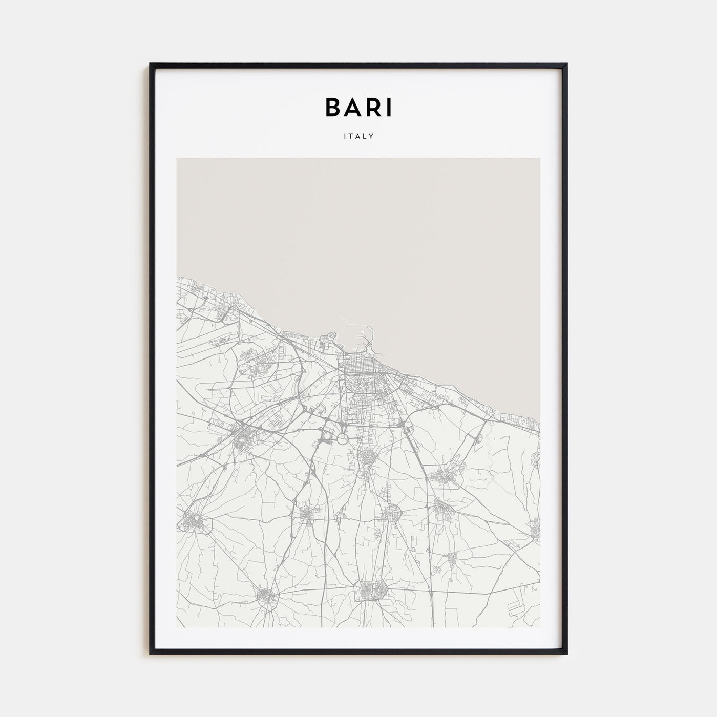 Bari Map Portrait Poster