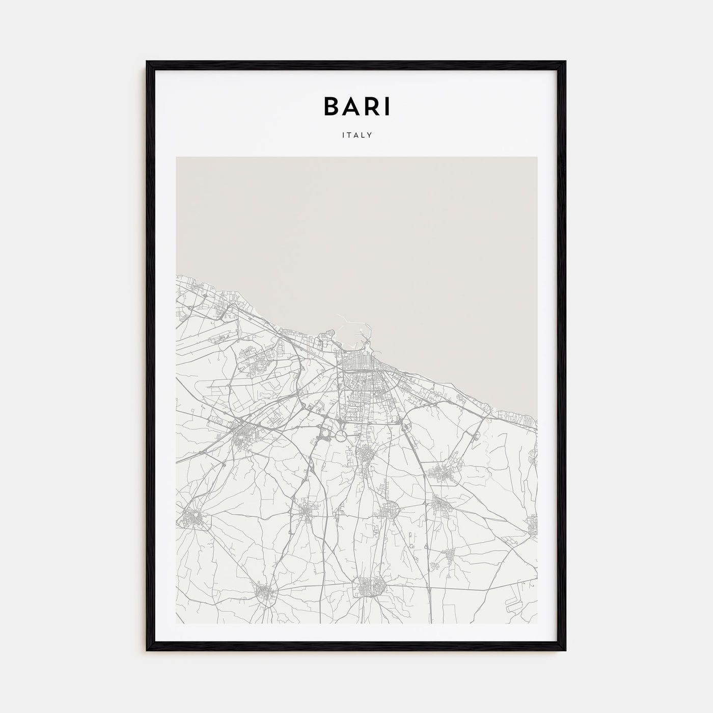Bari Map Portrait Poster