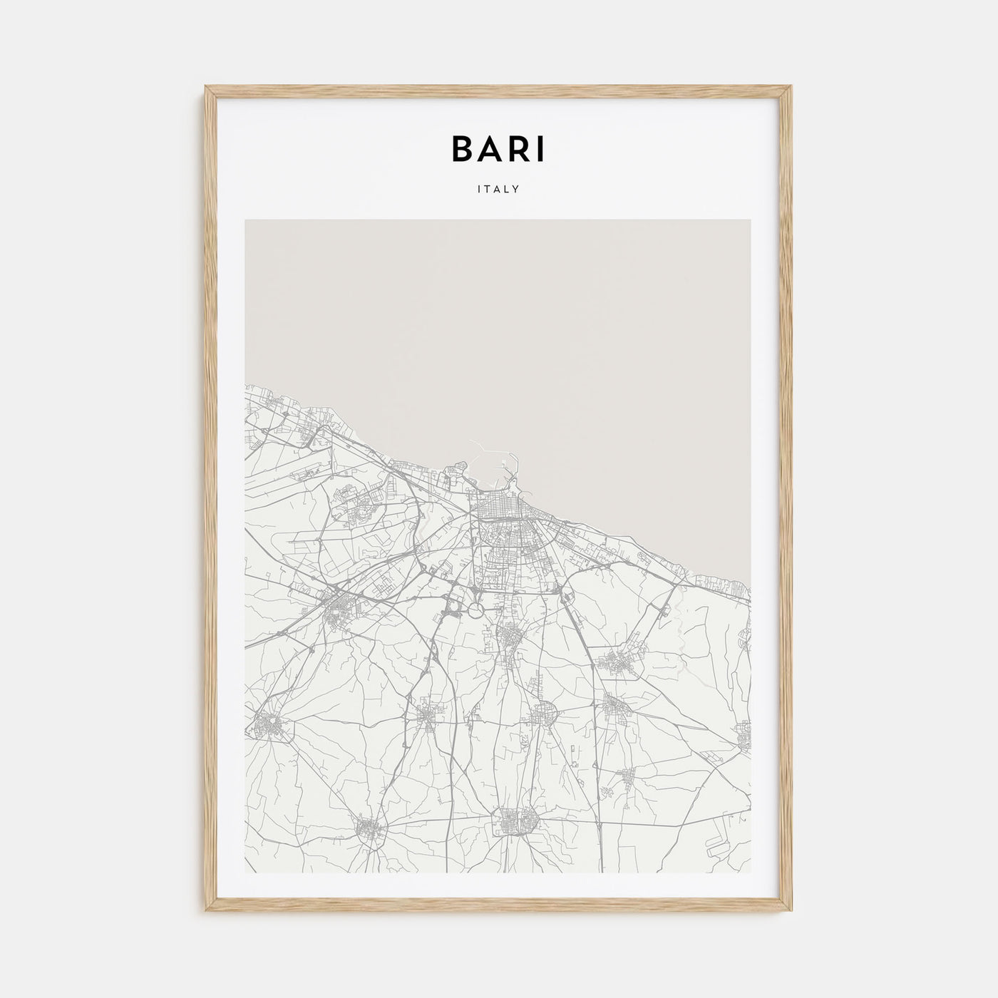 Bari Map Portrait Poster