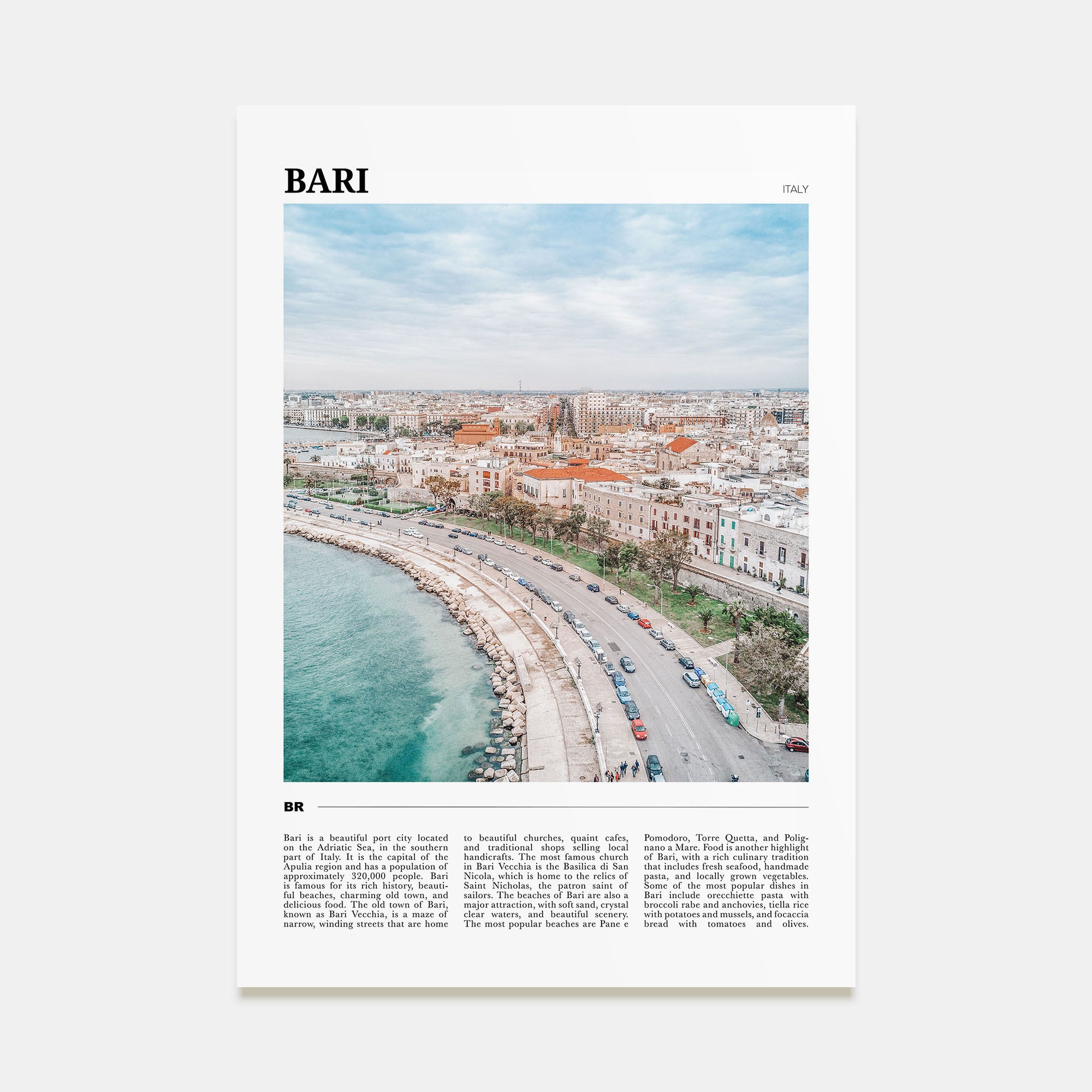 Bari Travel Color Poster