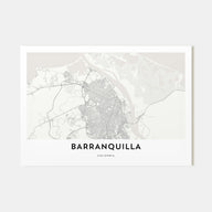 Barranquilla Map Landscape Poster