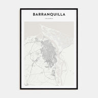 Barranquilla Map Portrait Poster