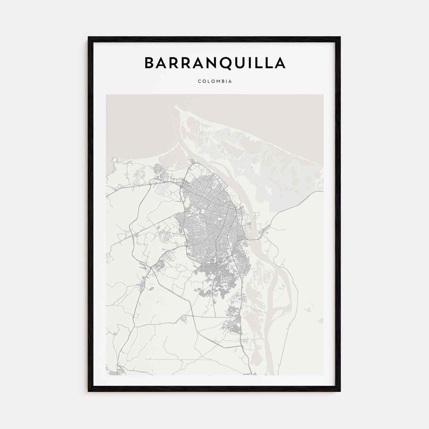 Barranquilla Map Portrait Poster