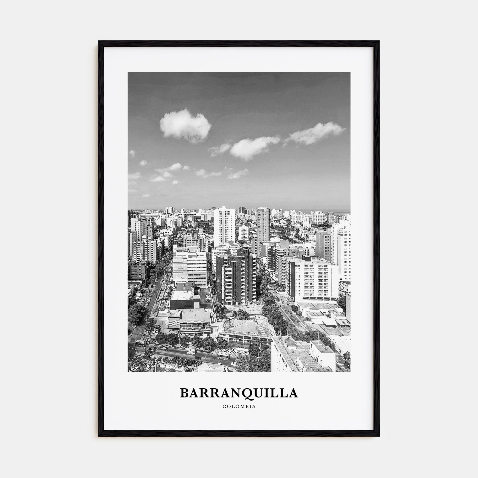 Barranquilla Portrait B&W Poster