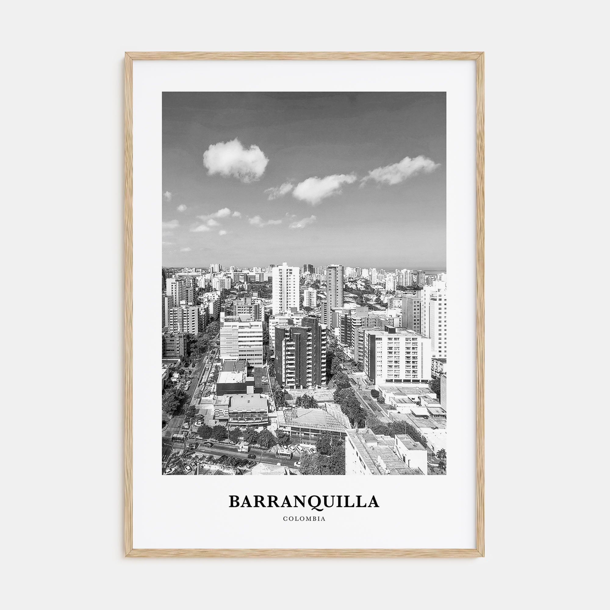 Barranquilla Portrait B&W Poster