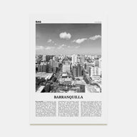 Barranquilla Travel B&W Poster