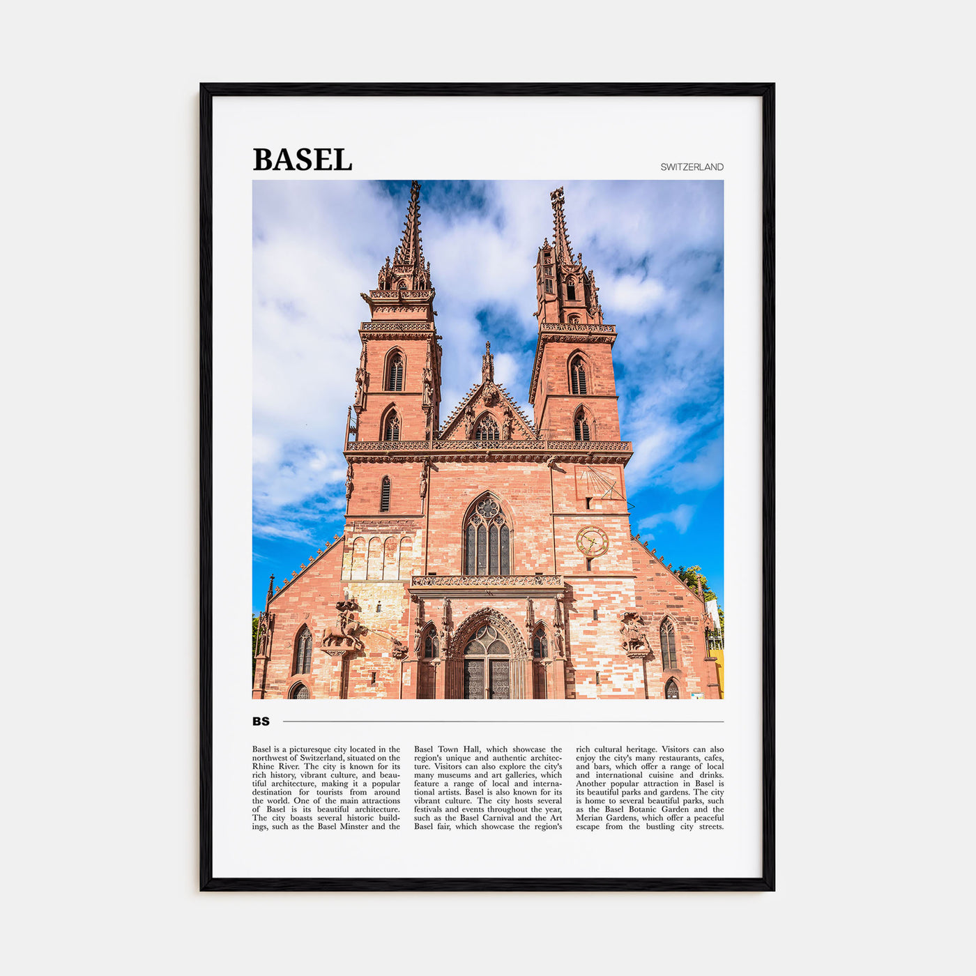 Basel Travel Color Poster