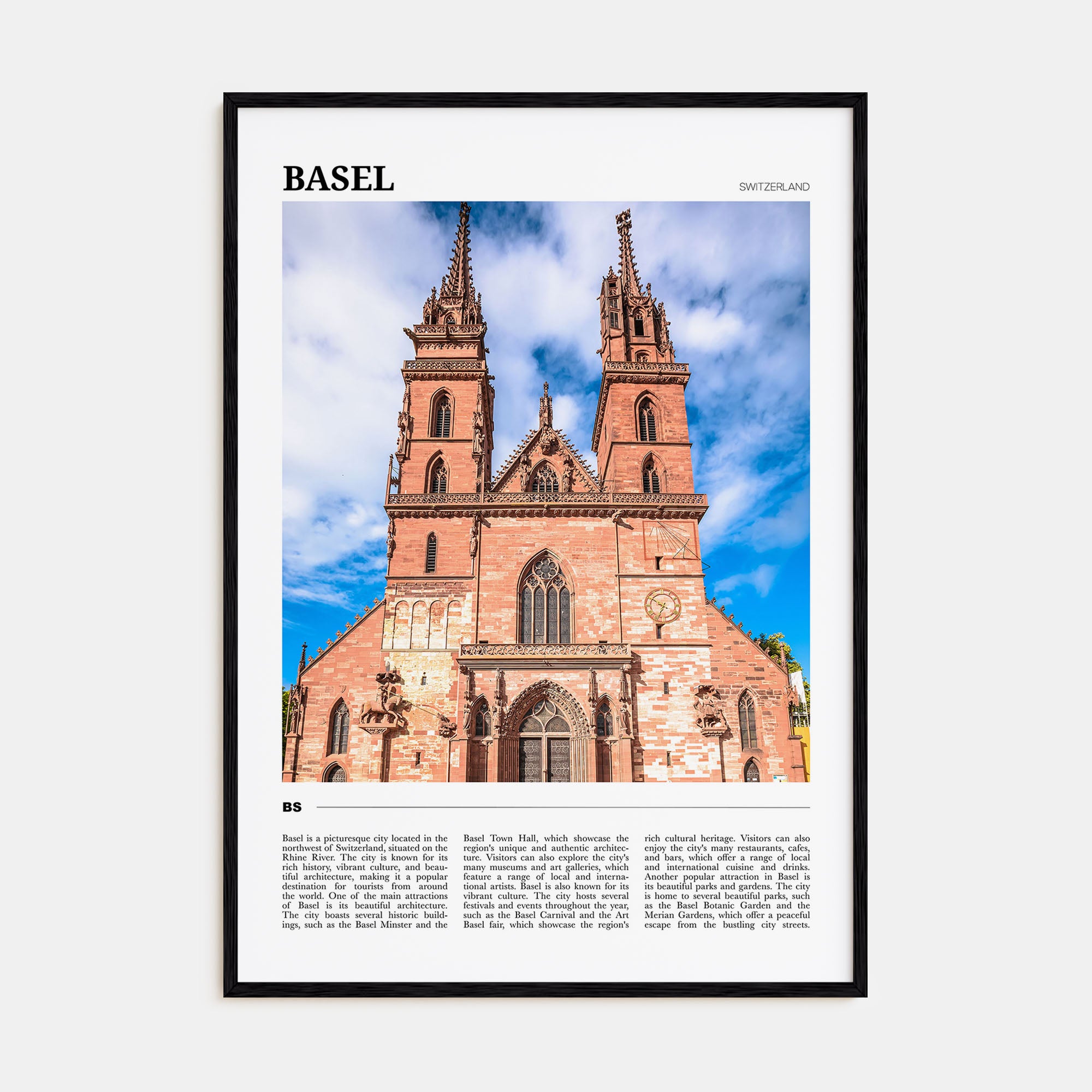 Basel Travel Color Poster