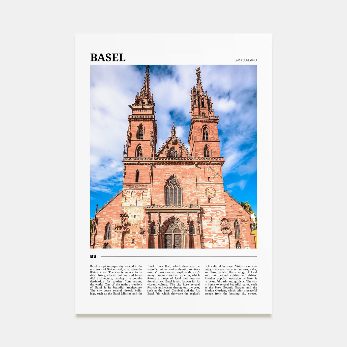 Basel Travel Color Poster