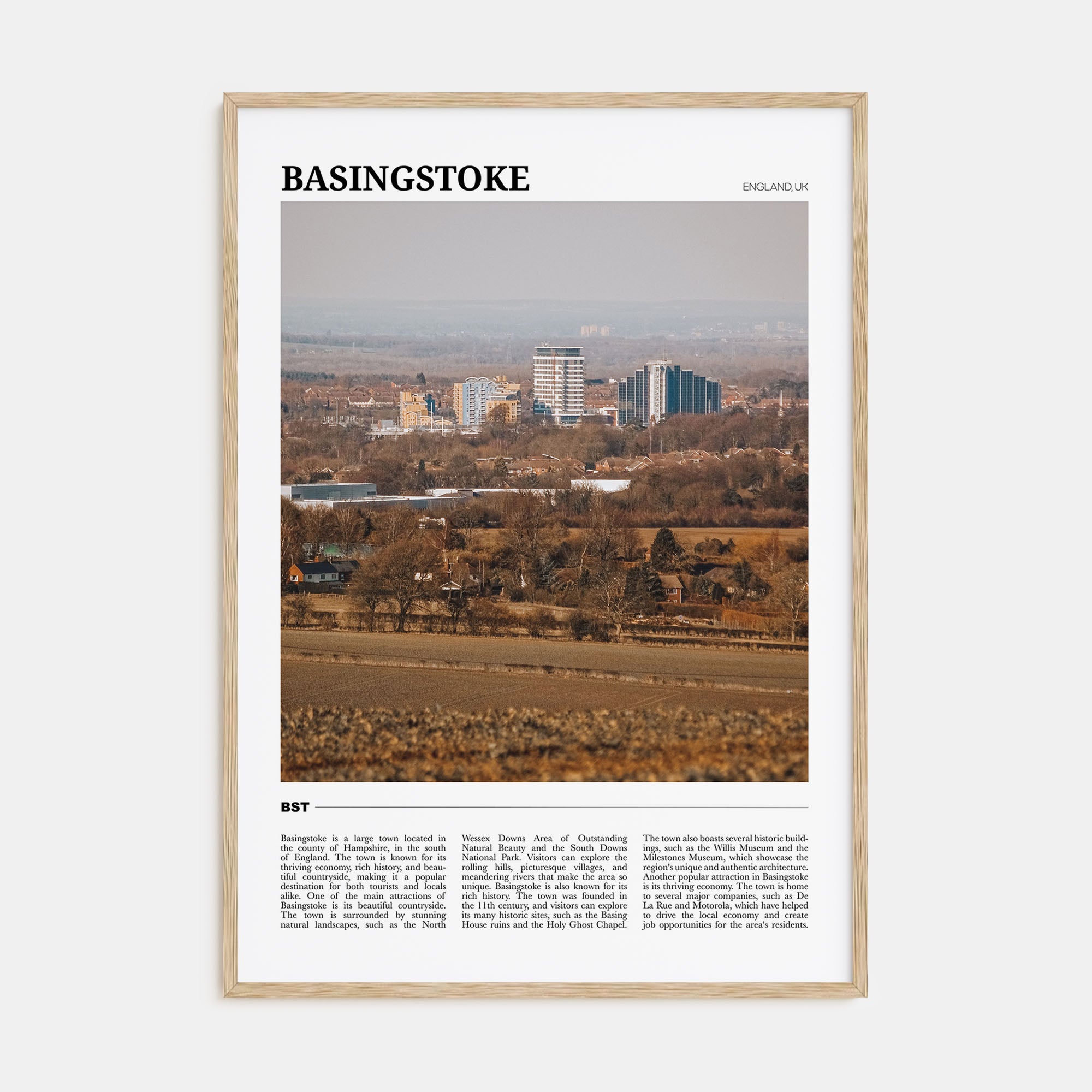 Basingstoke Travel Color Poster