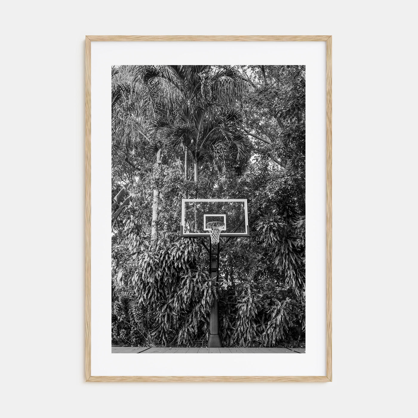 Basketball Court Photo B&W No 2 Poster