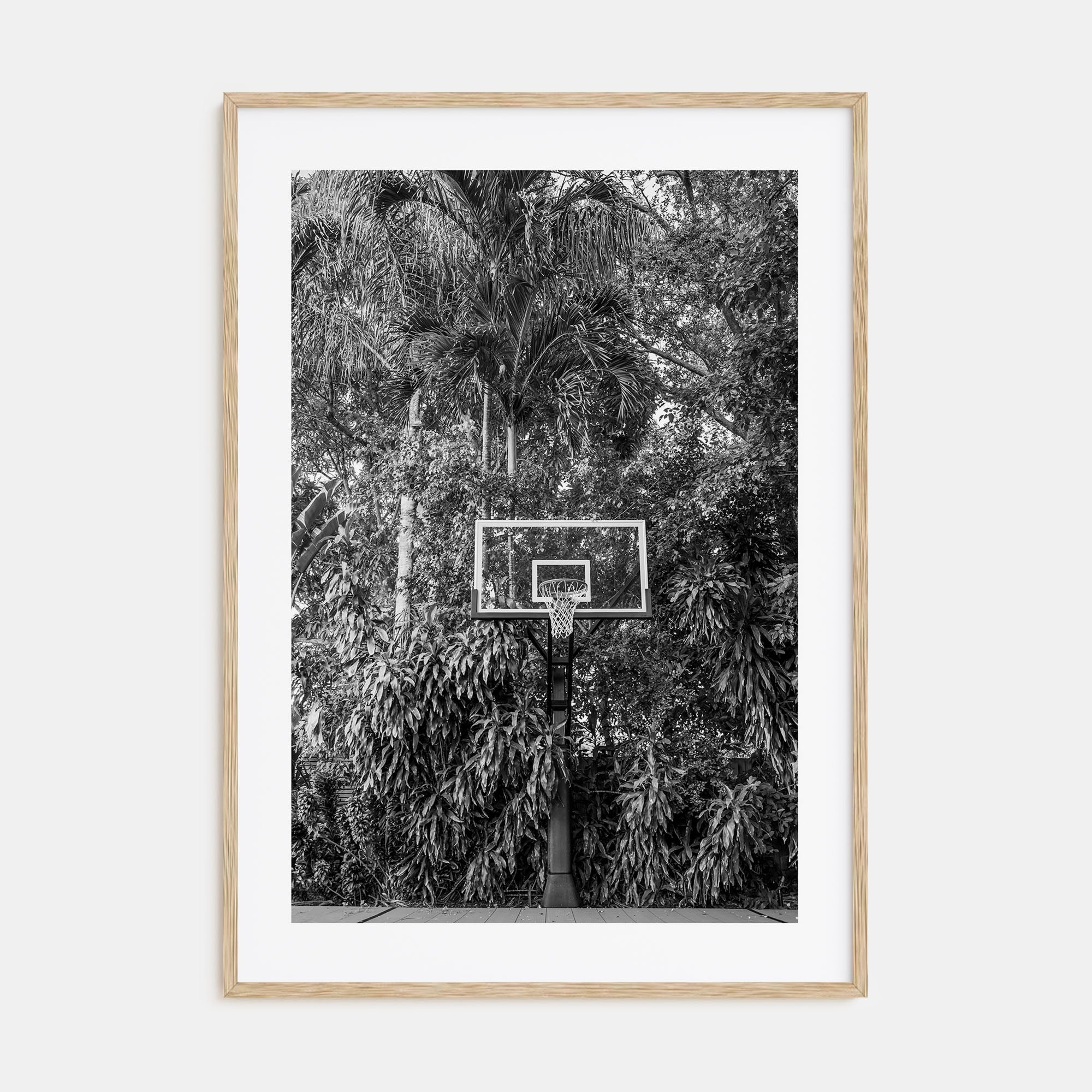 Basketball Court Photo B&W No 2 Poster
