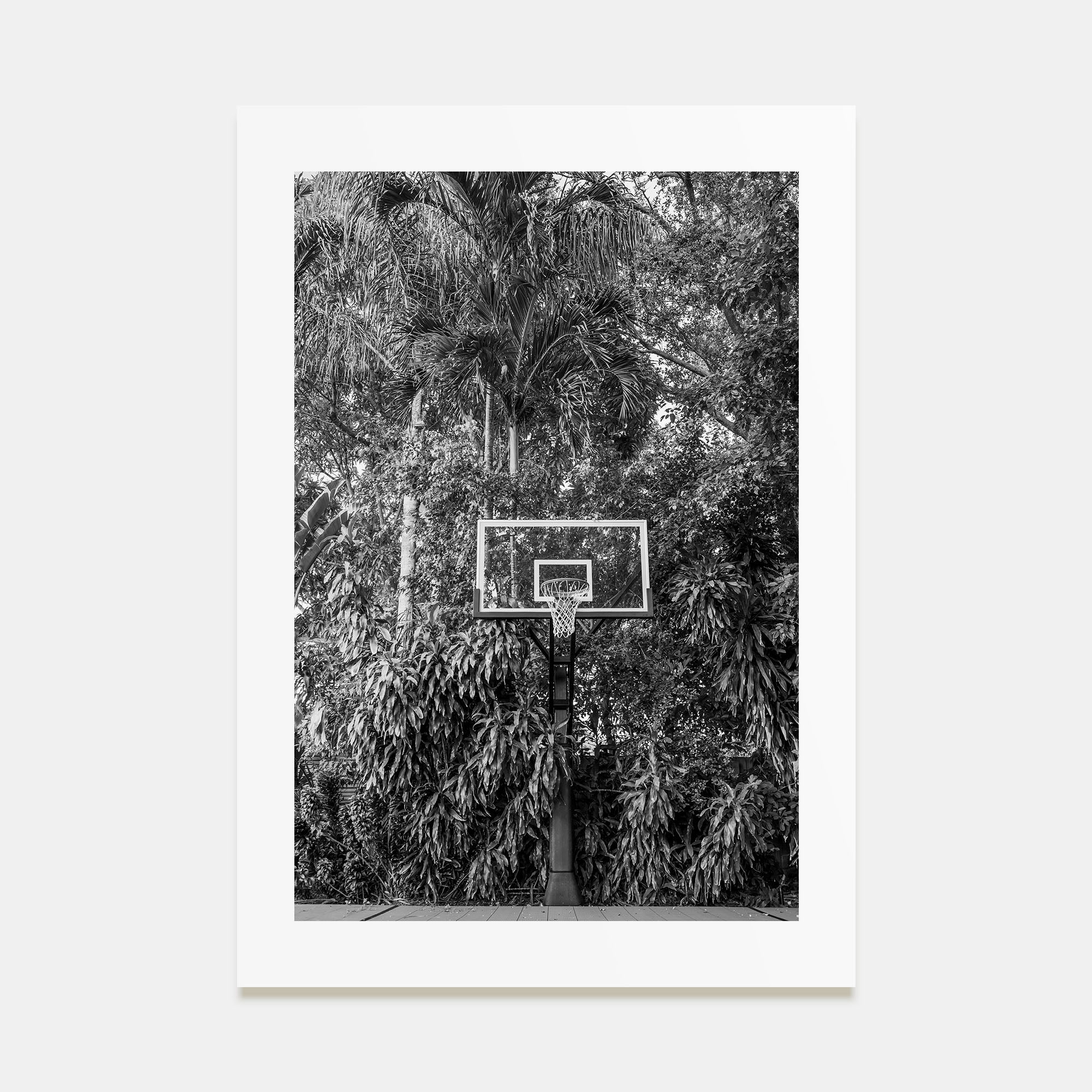 Basketball Court Photo B&W No 2 Poster
