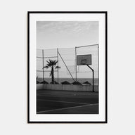 Basketball Court Photo B&W No 3 Poster