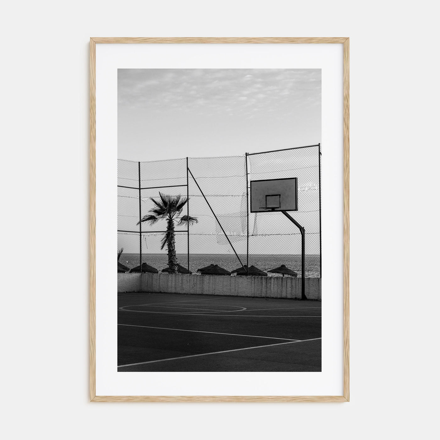Basketball Court Photo B&W No 3 Poster