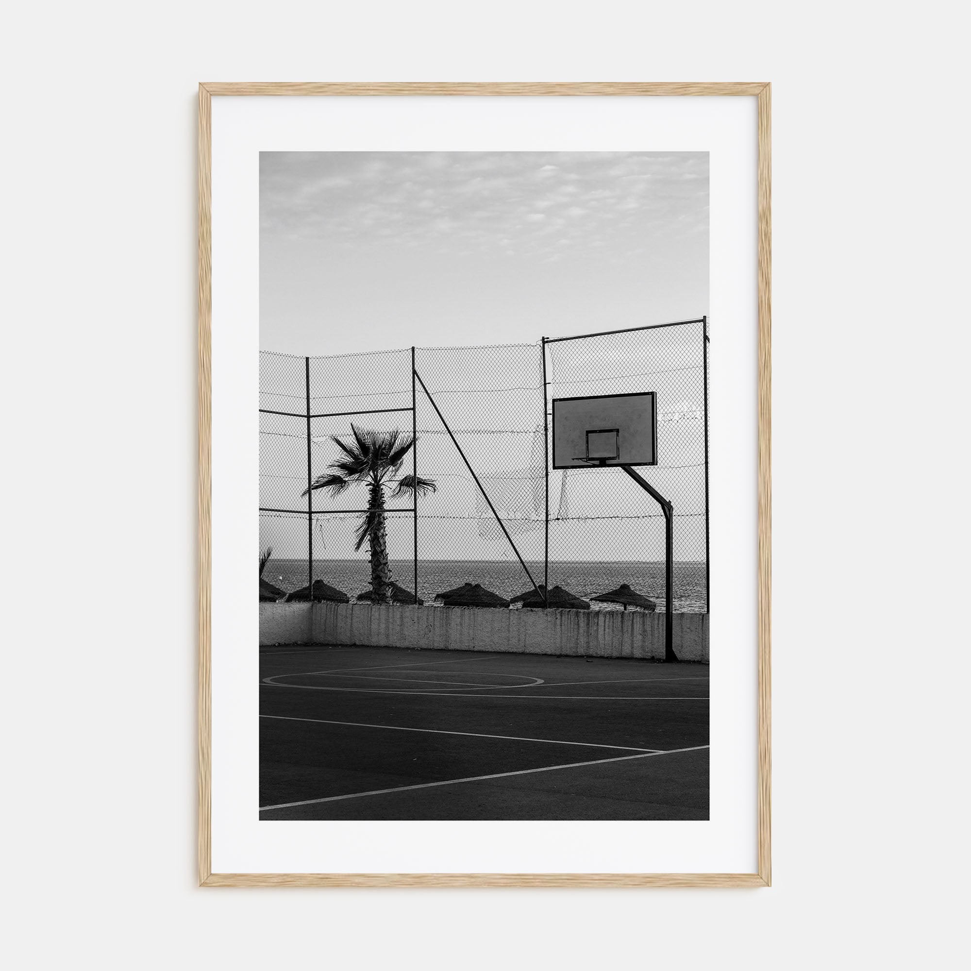 Basketball Court Photo B&W No 3 Poster