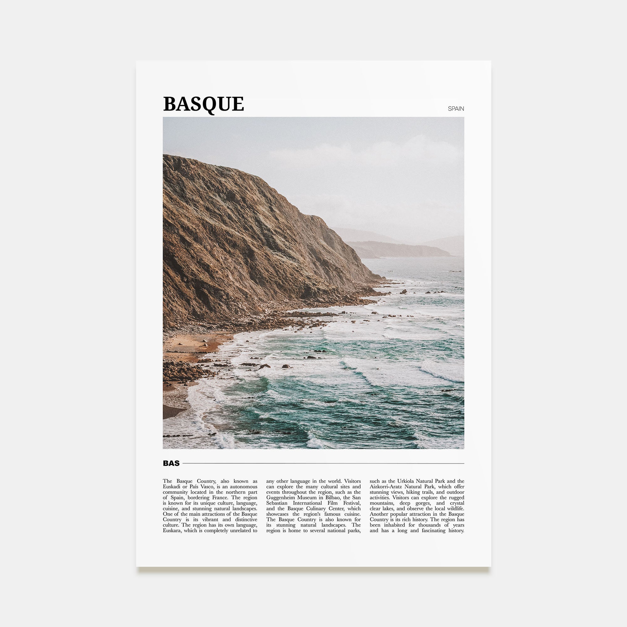Basque Country Travel Color No 2 Poster