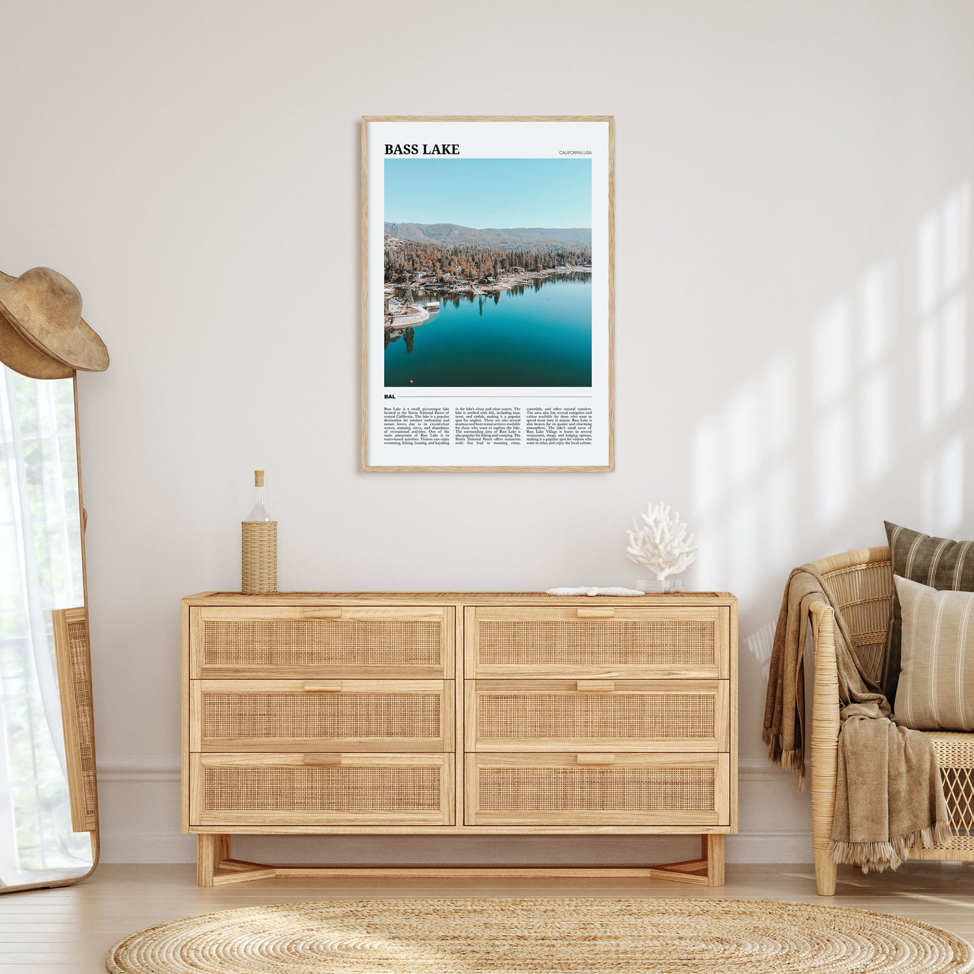 Bass Lake Travel Color Poster