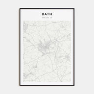 Bath Map Portrait Poster