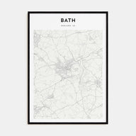Bath Map Portrait Poster