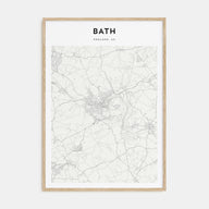 Bath Map Portrait Poster