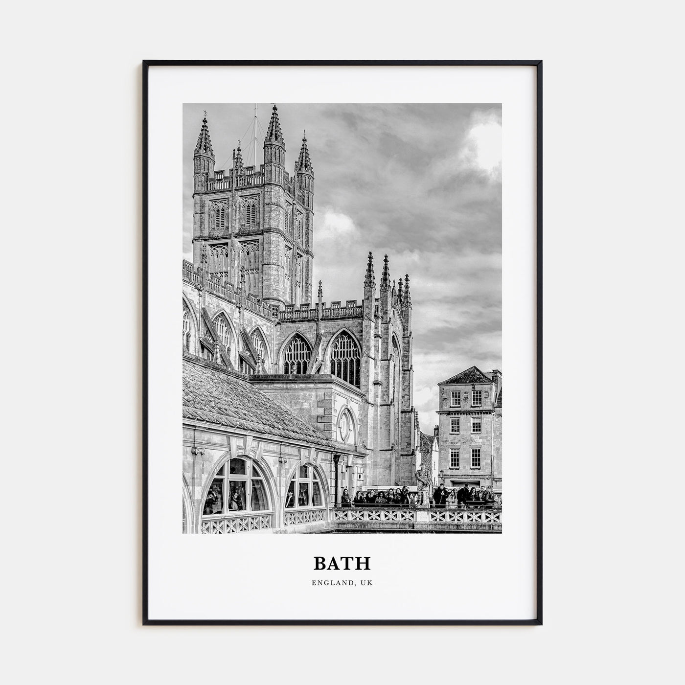 Bath Portrait B&W Poster