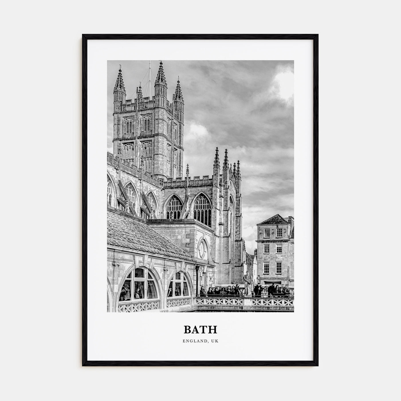 Bath Portrait B&W Poster