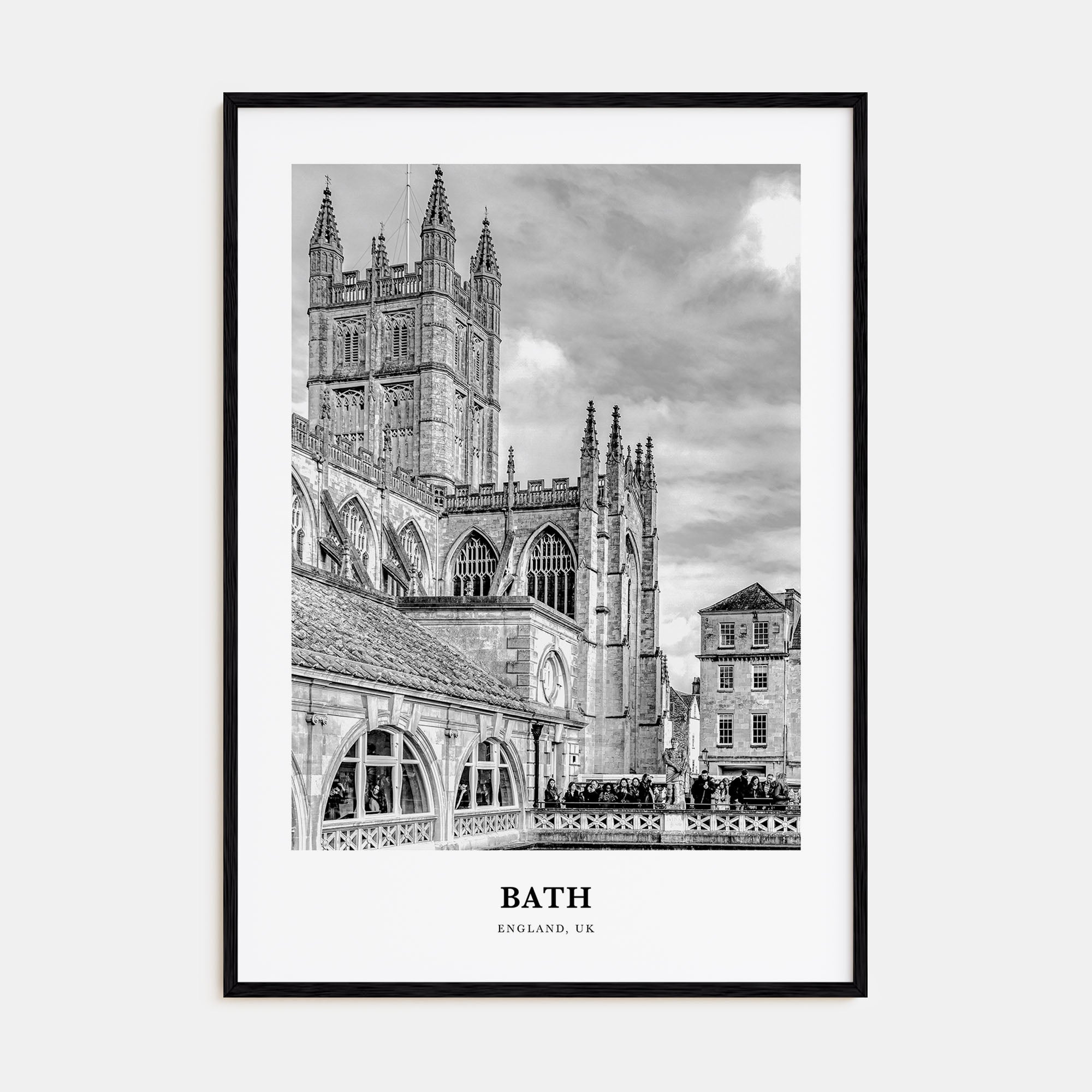 Bath Portrait B&W Poster
