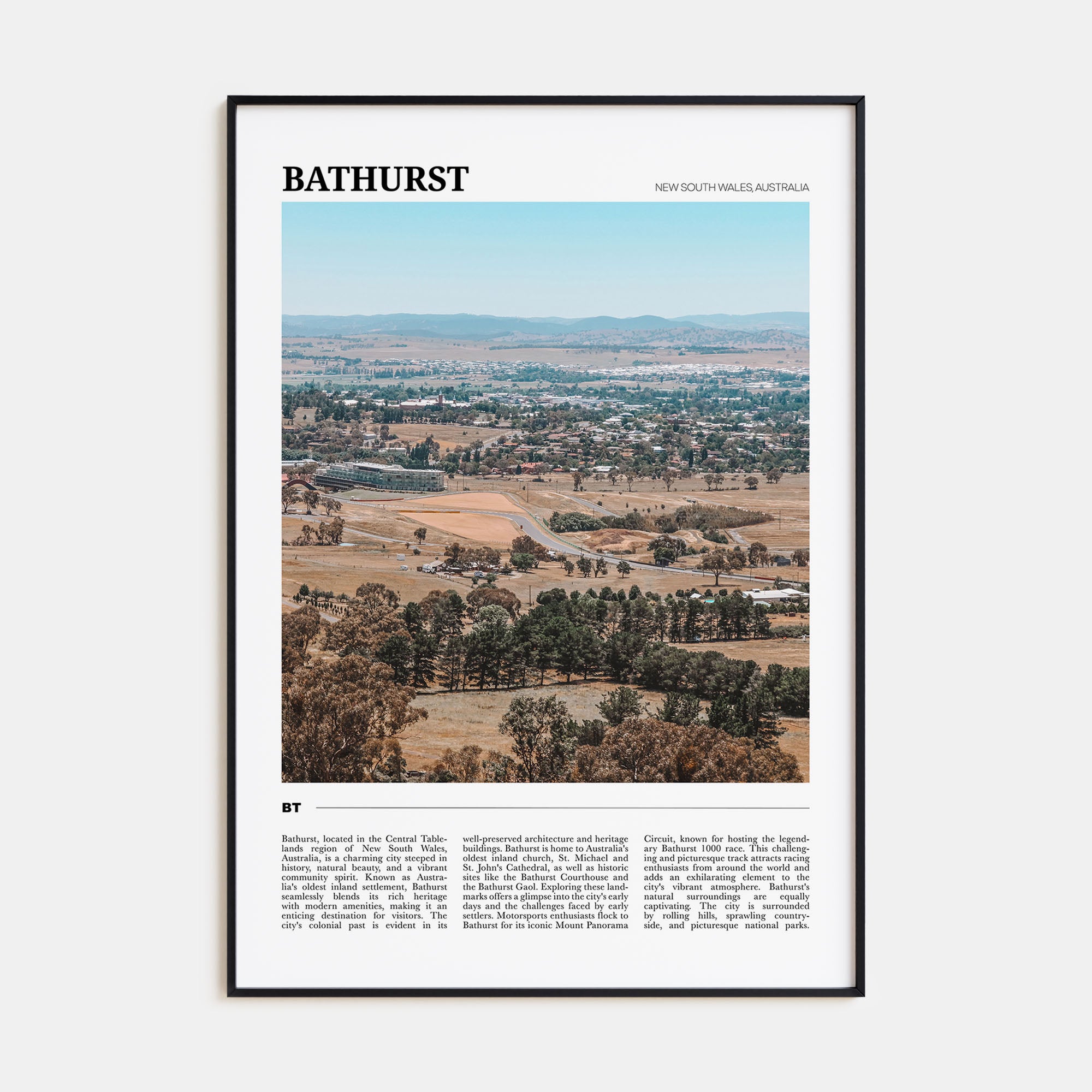 Bathurst Travel Color Poster