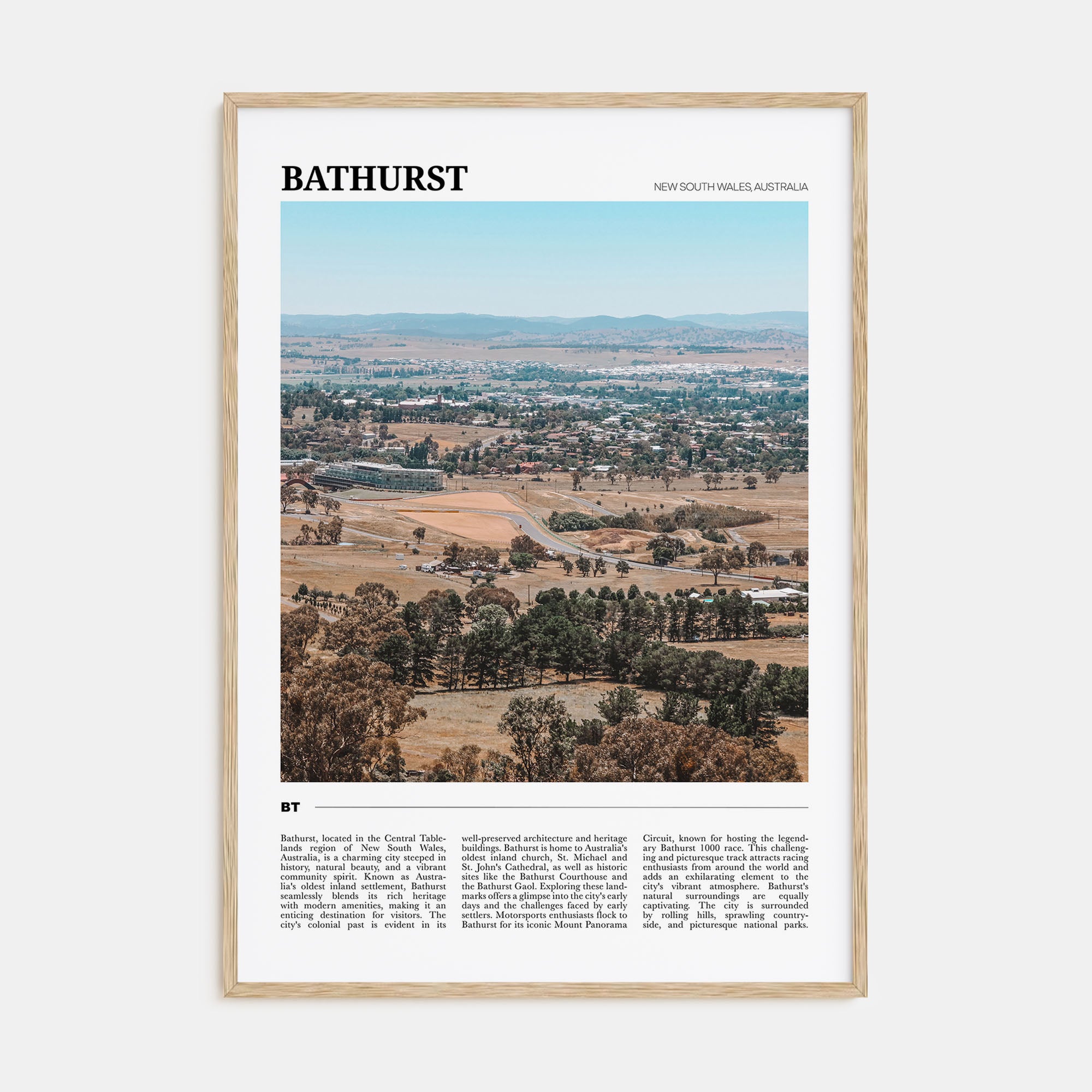Bathurst Travel Color Poster