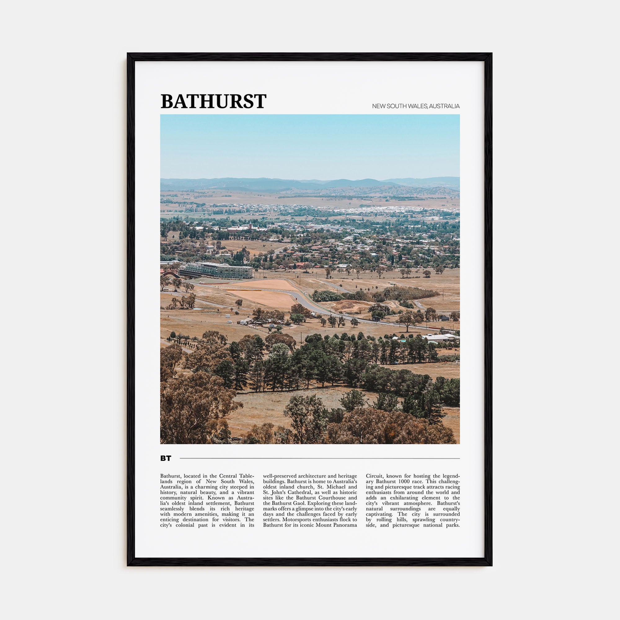 Bathurst Travel Color Poster