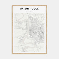 Baton Rouge Map Portrait Poster