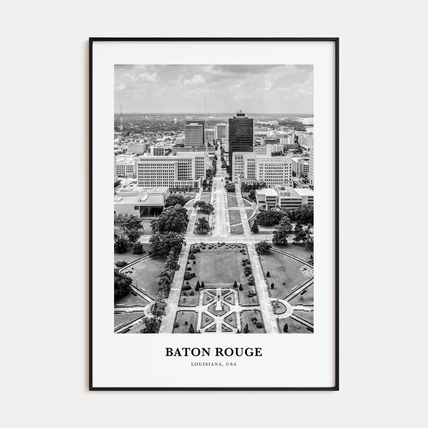 Baton Rouge Portrait B&W Poster
