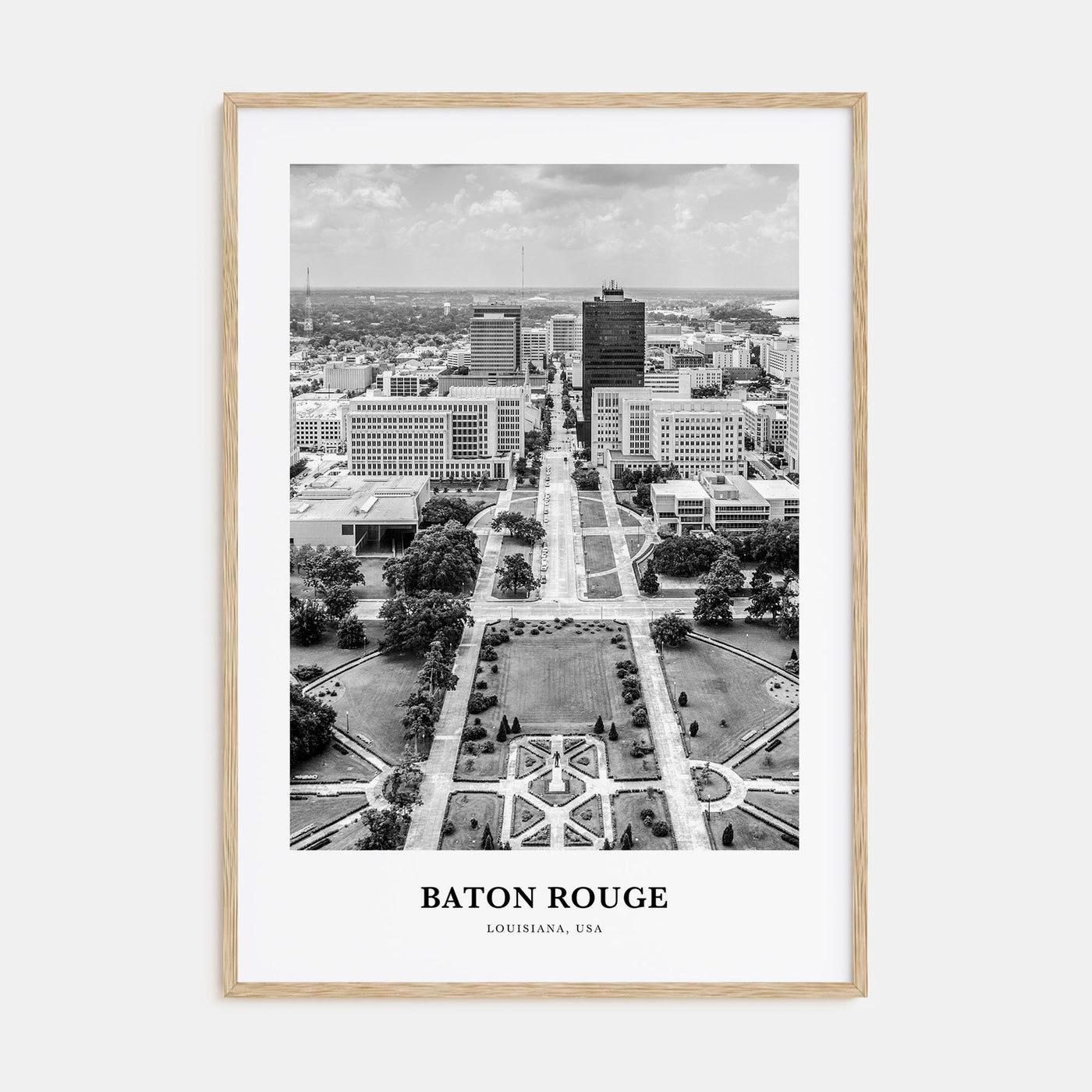 Baton Rouge Portrait B&W Poster