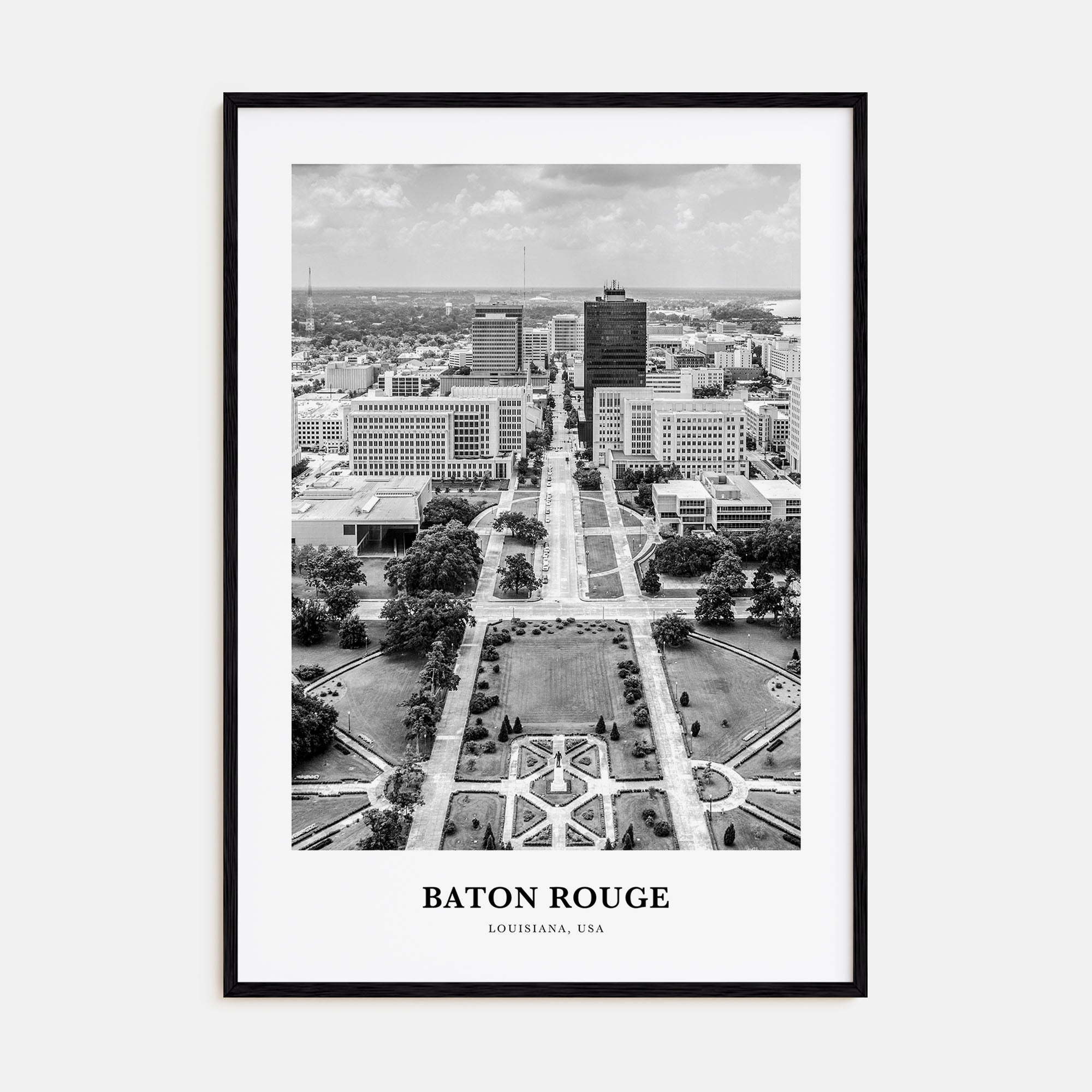 Baton Rouge Portrait B&W Poster