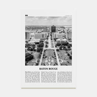 Baton Rouge Travel B&W Poster