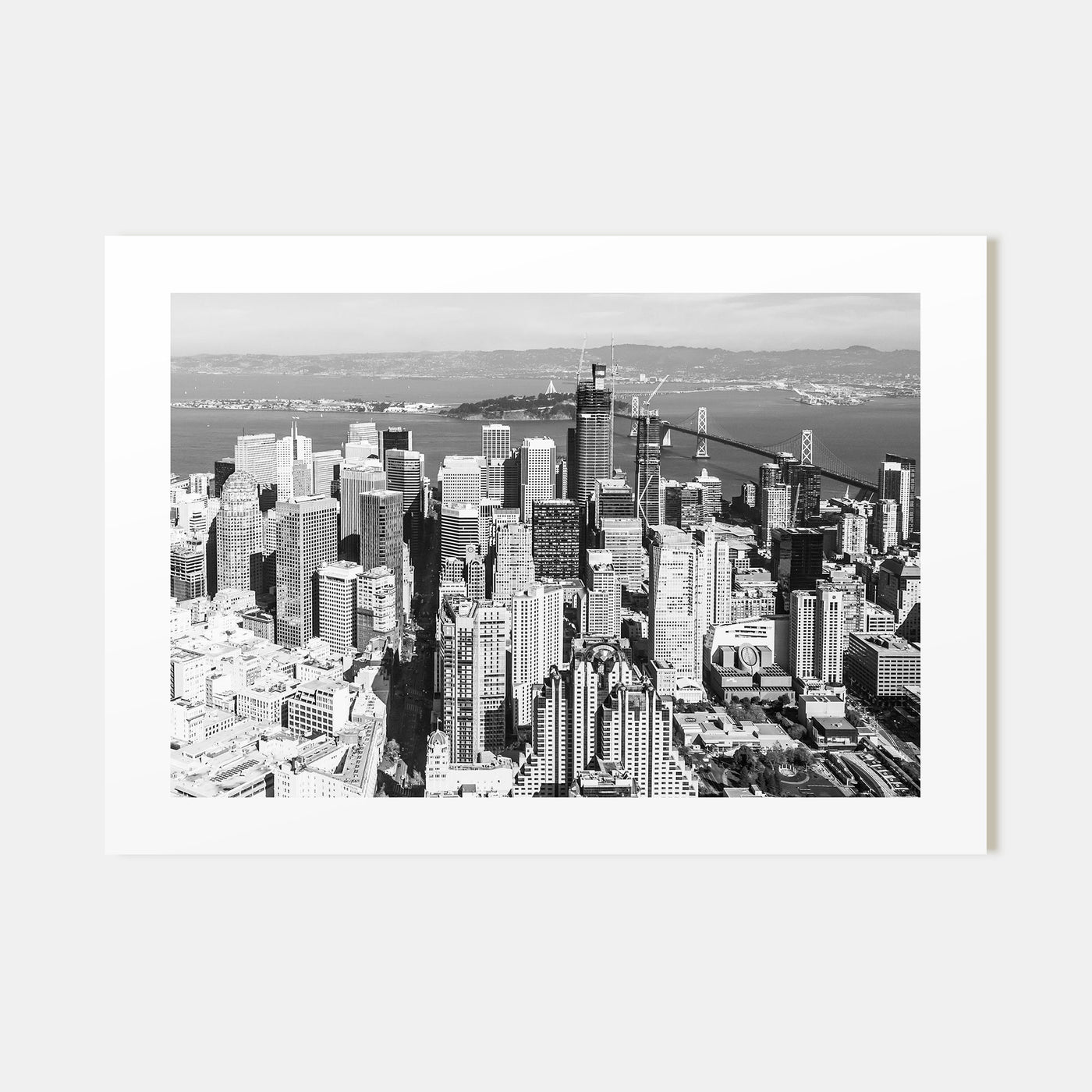 Bay Area Landscape B&W Poster