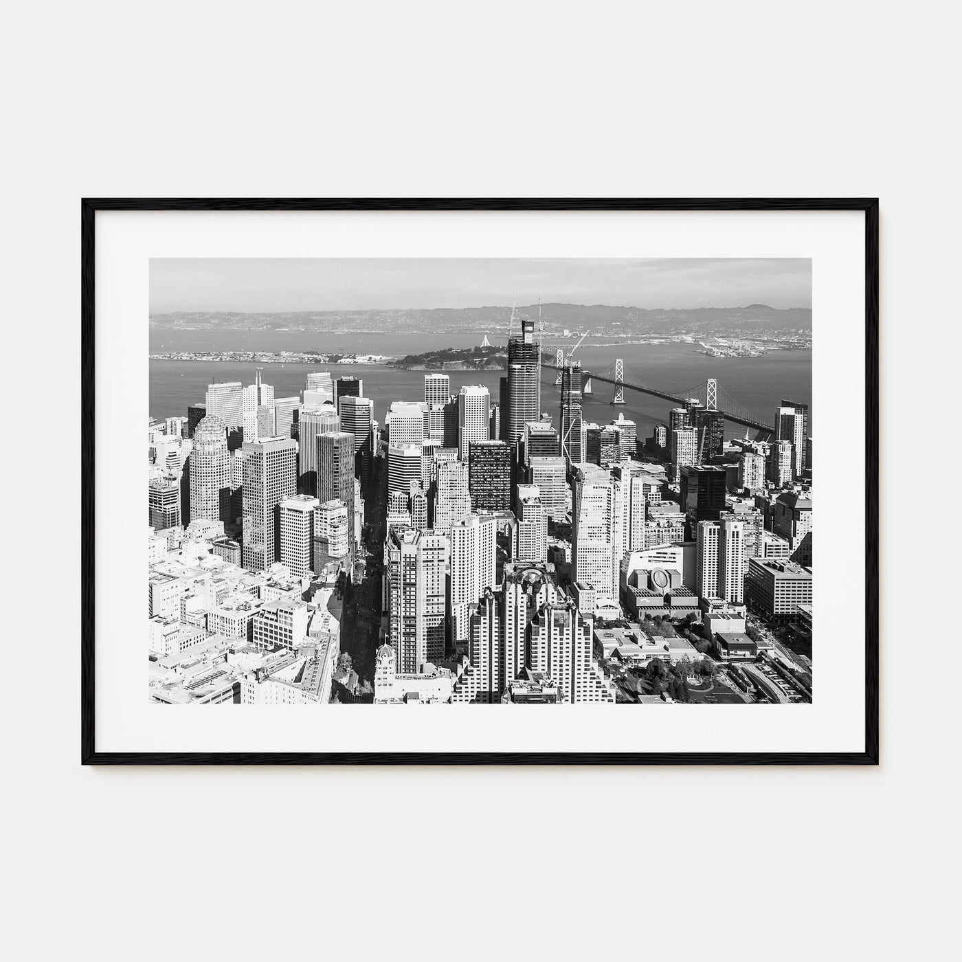 Bay Area Landscape B&W Poster
