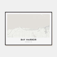Bay Harbor Map Landscape Poster