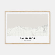 Bay Harbor Map Landscape Poster