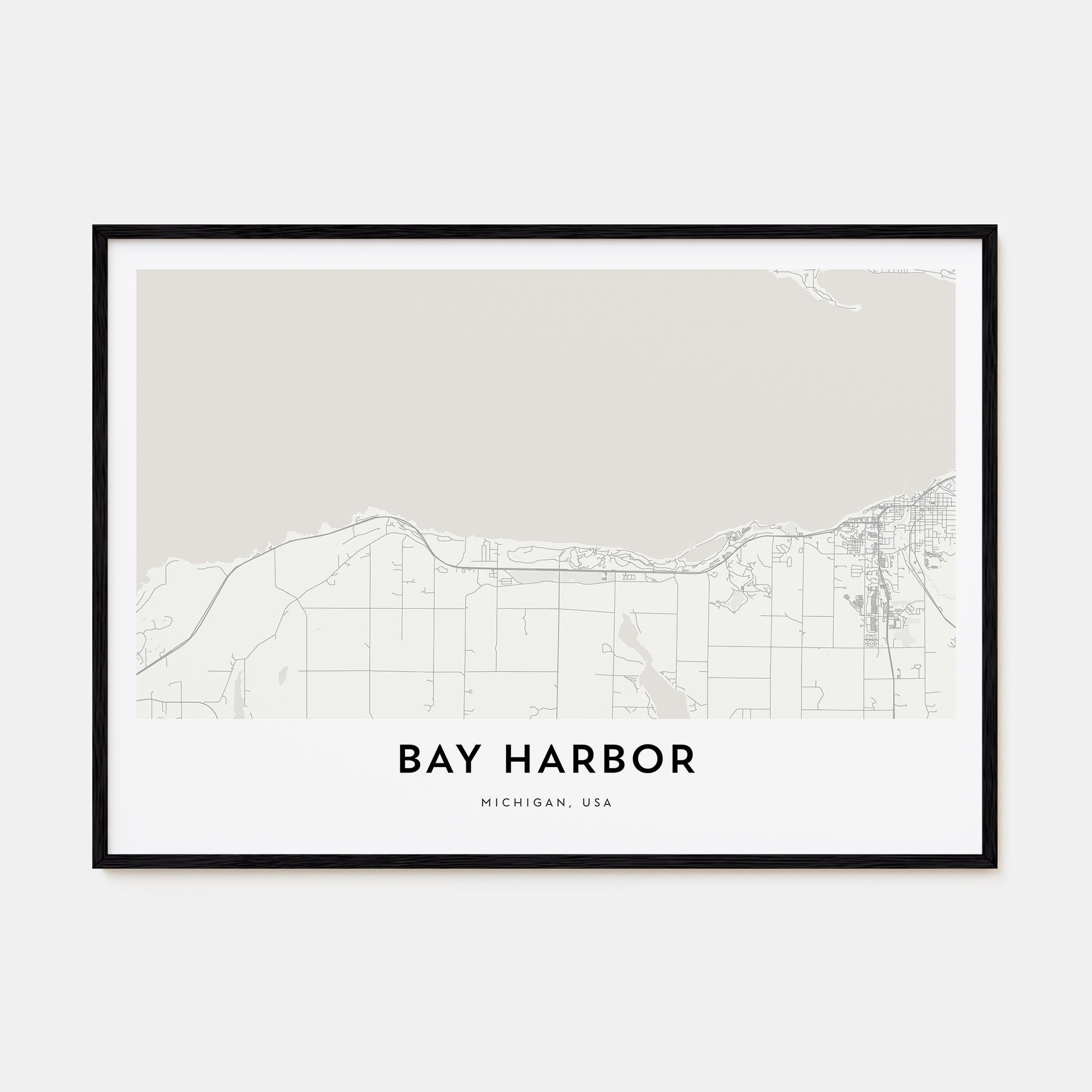 Bay Harbor Map Landscape Poster