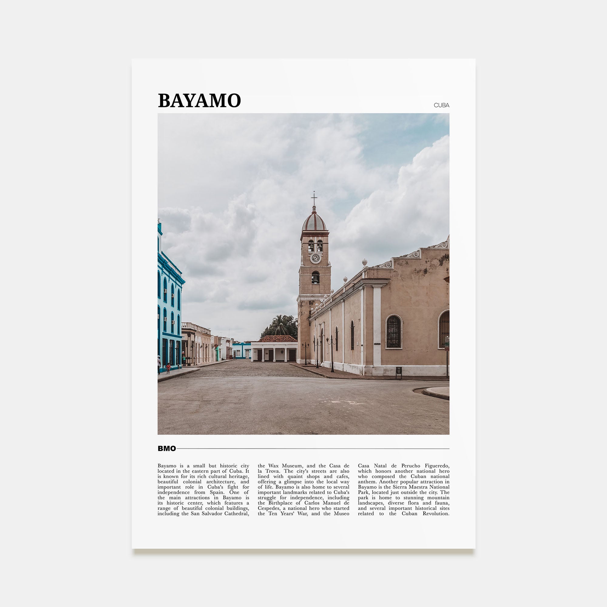 Bayamo Travel Color Poster